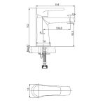 Cersnit Moduo mosdócsaptelep fekete (S951-854) - Image 3