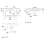 Villeroy & Boch Architectura Mosdó 80x45 cm ,Fehér Alpin, túlfolyóval (4A878001) - Image 5