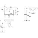Villeroy & Boch Architectura Mosdó 65x45 cm ,Fehér Alpin, túlfolyóval (4A876501) - Image 3