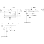 Villeroy & Boch Architectura Mosdó 100x45 cm ,Fehér Alpin, túlfolyóval (4A87A501) - Image 2