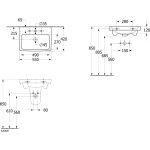 Villeroy & Boch Architectura Mosdó 55x42 cm , Fehér Alpin, túlfolyóval (4A875501) - Image 4