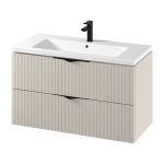 Cersanit Tirso 100x45 cm alsószekrény Como 100-as mosdóval- Kasmír (S801-548) | Lapraszerelt