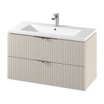 Cersanit Tirso 100x45 cm alsószekrény Como 100-as mosdóval- Kasmír (S801-548) | Lapraszerelt - Image 3