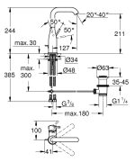 Grohe Essence Mosdócsaptelep L-es Méret - SuperSteel (24174DC1) - Image 2