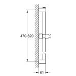 Grohe Tempesta Zuhanyrúd 600 mm Króm (27523001) - Image 2