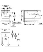 Grohe Euro Ceramic Fali függesztésű bidé (39208000) - Image 2