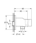 Grohe Tempesta Fali Csatlakozó Könyök zuhanytartóval (28628000) - Megszűnt - Image 3