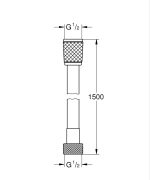 Grohe Rotaflex zuhanygégecső 150 cm (28409002) - Image 2