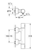 Grohe Grohtherm 3000 Cosmopolitan Termosztátos zuhanycsaptelep (34274000)-Megszűnt - Image 3