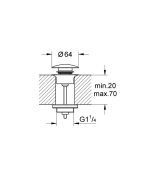 Grohe Klikk-Klakk Leeresztő Phantom Black (29510KF0) - Image 3