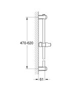 Grohe Euphoria Zuhanyrúd 600 mm Króm (27499000) - Image 2