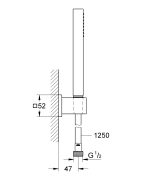 Grohe Euphoria Cube Stick Falitartós zuhanygarnitúra, 1 féle vízsugaras kézizuhannyal (27703000) - Image 2