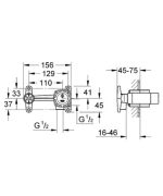 Grohe Grandera egykaros csaptelep 1/2 "falba építhető test (23319000) - Image 2