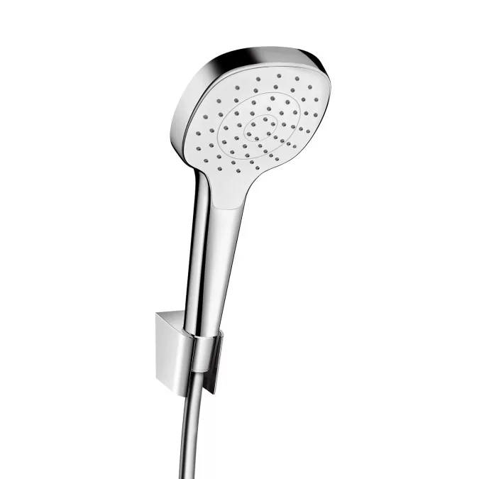 26424400 Hansgrohe Croma Select E zuhanyszett, 1jet, 125 cm-es zuhanytömlővel, króm/fehér (26424400) - Image 1
