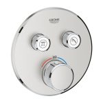 Grohtherm SmartControl Termosztát falsík mögötti telepítéshez, 2 fogyasztóra - SuperSteel (29119DC0)