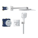 Grohtherm SmartControl Rejtett zuhanyrendszer Rainshower SmartActive 310 Cube fejzuhannyal (34864000)