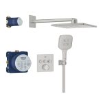 Grohtherm SmartControl Rejtett zuhanyrendszer Rainshower SmartActive 310 Cube fejzuhannyal - SuperSteel (34864DC0)