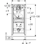 Geberit Duofix vizelde szerelőelem, 112–130 cm, univerzális, szórófejhez (111.676.00.2) - Image 4