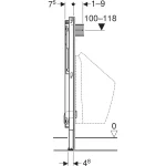 Geberit Duofix vizelde szerelőelem, 112–130 cm, univerzális, szórófejhez (111.676.00.2) - Image 2