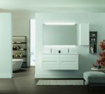 AdattoCasa Rigo magas szekrény 138x35x28 cm - Bianco Neve - Image 4