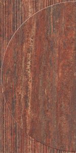 Italgraniti I Travertini Decoro Radio 3D Rosso Vein Cut 120x120cm (TR07DRD) - Image 2