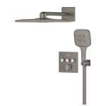 Grohtherm SmartControl Rejtett zuhanyrendszer Rainshower SmartActive 310 Cube fejzuhannyal - Brushed Hard Graphite (34864AL0) - Image 3