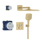 Grohtherm SmartControl Rejtett zuhanyrendszer Rainshower SmartActive 310 Cube fejzuhannyal - Brushed Cool Sunrise (34864GN0) - Image 2
