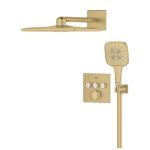Grohtherm SmartControl Rejtett zuhanyrendszer Rainshower SmartActive 310 Cube fejzuhannyal - Brushed Cool Sunrise (34864GN0) - Image 3