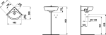 Laufen Pro B 44x38 cm sarok kézmosó (H8169580001041) - Image 3