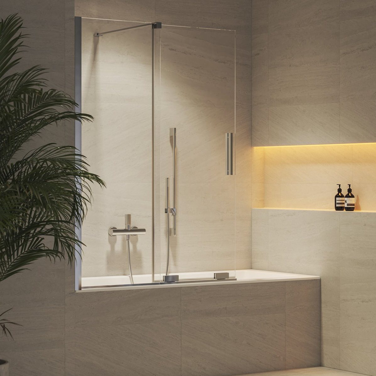 ravak_roll_rovs2_x786a0c00z1_01 (1) Ravak ROVS2 100 kádparaván átlátszó üveggel 100x150 cm - Króm (X786A0C00Z1) - Image 1