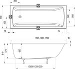 Ravak Akril Kád Classic II Slim 160X70 (CC41300000) - Image 3