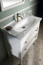 RETRO mosdótartó szekrény, 2 fiókkal, 83,5x80x43cm, antik fehér (1631) - Image 3