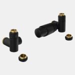 BRUCKNER WICHER ECK COMBI radiátorszelep – termosztátos fejjel, matt fekete (600.321.6)