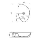 Cersanit Moduo 55x35cm Asszimetrikus Mosdó, csaplyukkal (K116-155) - Image 4