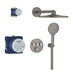 Grohe Grohtherm Smartcontrol falsík alatti termosztástos zuhanyrendszer - Rainshower SmartActive 310 fejzuhannyal  - Brushed Hard Graphite (34863AL0) - Image 2