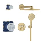 Grohe Grohtherm Smartcontrol falsík alatti termosztástos zuhanyrendszer - Rainshower SmartActive 310 fejzuhannyal  - Brushed Cool Sunrise (34863GN0) - Image 2