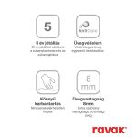 Ravak Roll ROPS 80 x195 cm fix oldalfal zuhanykabinhoz - Fekete - Image 2