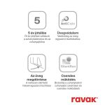 RAVAK Blix II NBLCP4 80x80 cm íves zuhanykabin - Matt fehér - Image 2