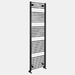 AQUALINE DIRECT fürdőszobai radiátor – egyenes (H-forma), 450 × 1680 mm, 757 W, matt fekete (ILR64B)