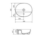Cersanit Moduo 50x40cm Ovális Mosdó, csaplyukkal (K116-154) - Image 4