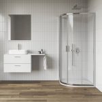 RAVAK Blix II NBLCP4 90x90 cm íves zuhanykabin - Króm