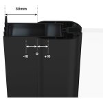 RAVAK CHROME Zuhanyajtó CSD2 100x195 cm - fekete - Image 5