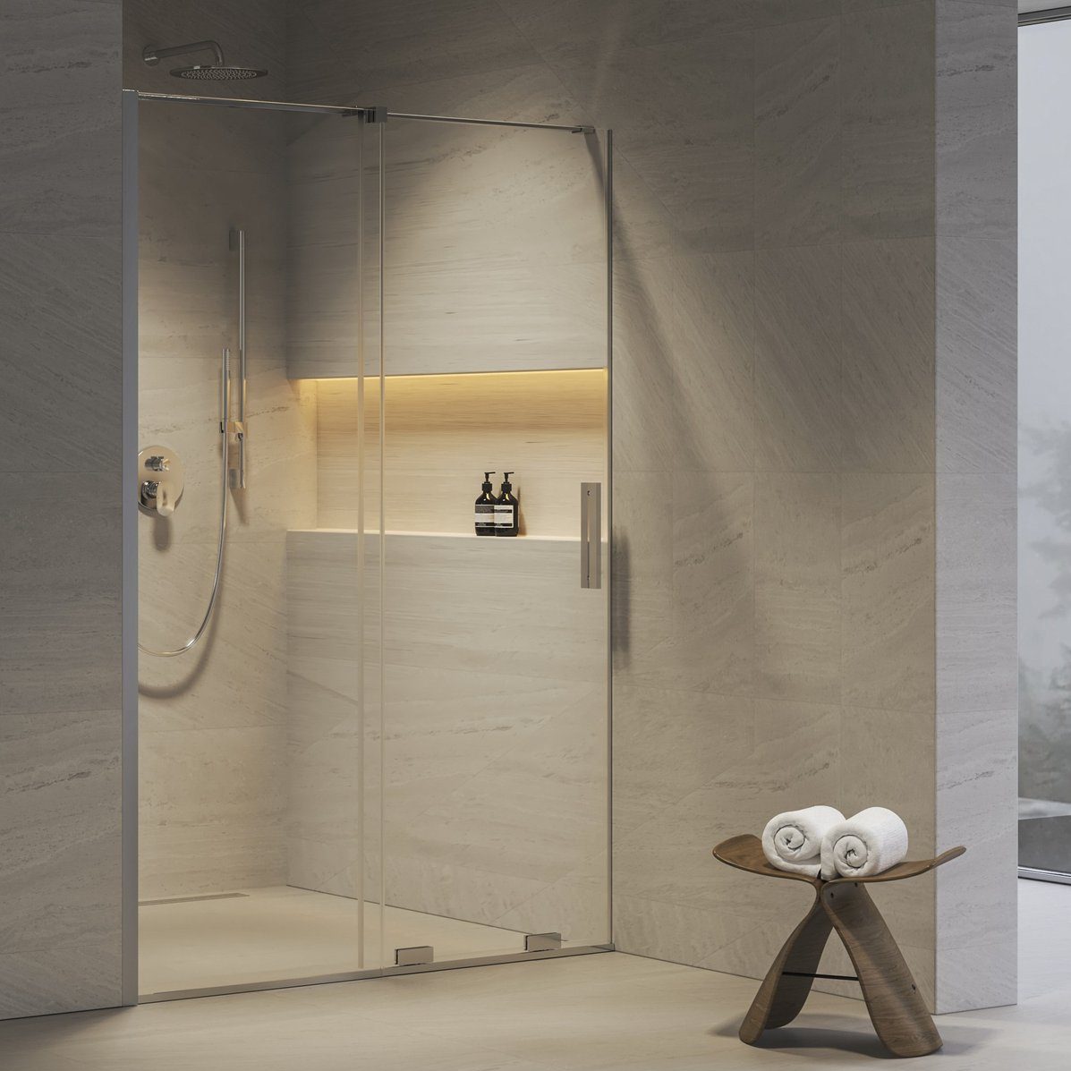 ravak_roll_rodp2_x08vg0c00z1_01 Ravak Roll RODP2 100 zuhanyajtó - Króm - Image 1