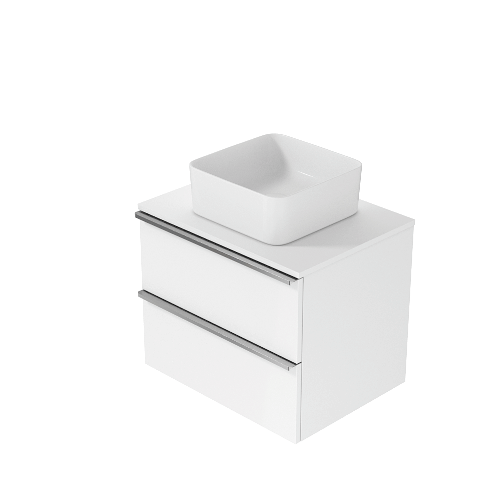 virgo_countertop_cabinet_60 Cersanit Virgo alsószekrény 60 cm fényes fehér -króm foganytúval - pultra tehető mosdókhoz (S4019-015) - Image 1