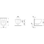 Laufen Pro X Kompakt 49 cm Fali WC kombipakk - Soft Close tetővel - Image 3