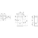 Laufen PRO X 48 x 28  jobbos kézmosó JUNA alsószekrénnyel - Vad tölgy - Image 2