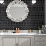 Intermatex Hexagon Black matt mozaik 26 x30 cm - Image 2