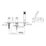 M-Acryl Basic kádcsaptelep, króm – kádperemre szerelhető - Image 2