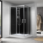 Aqualine GRANVIK szögletes zuhanykabin 120×80×210 cm – transzparens üveggel