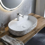 ISVEA INFINITY OVAL Kerámiamosdó, 60x40cm, Terrazzo - Image 2
